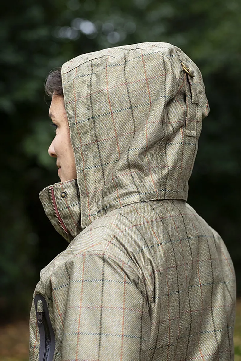 Baleno Pembroke Ladies Waterproof Jacket Khaki Tweed-2